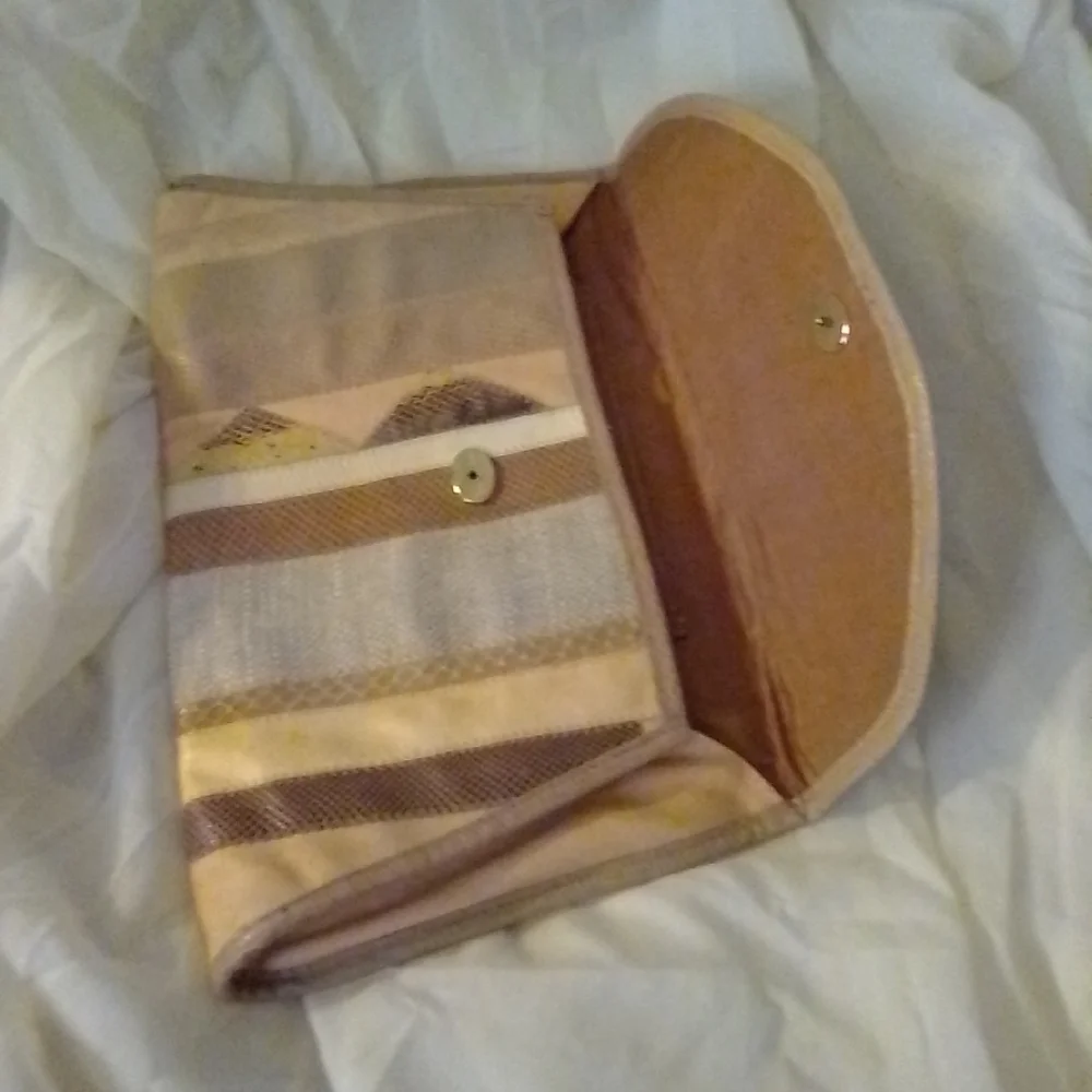 Furst & Mooney Clutch Purse Women's Medium Multicolor Striped Envelope Style